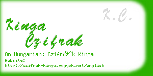 kinga czifrak business card